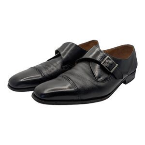 Mezlan Oxford Men 11 M Mercker Shoes Black Leather Monk Strap Cap Toe Dress Work